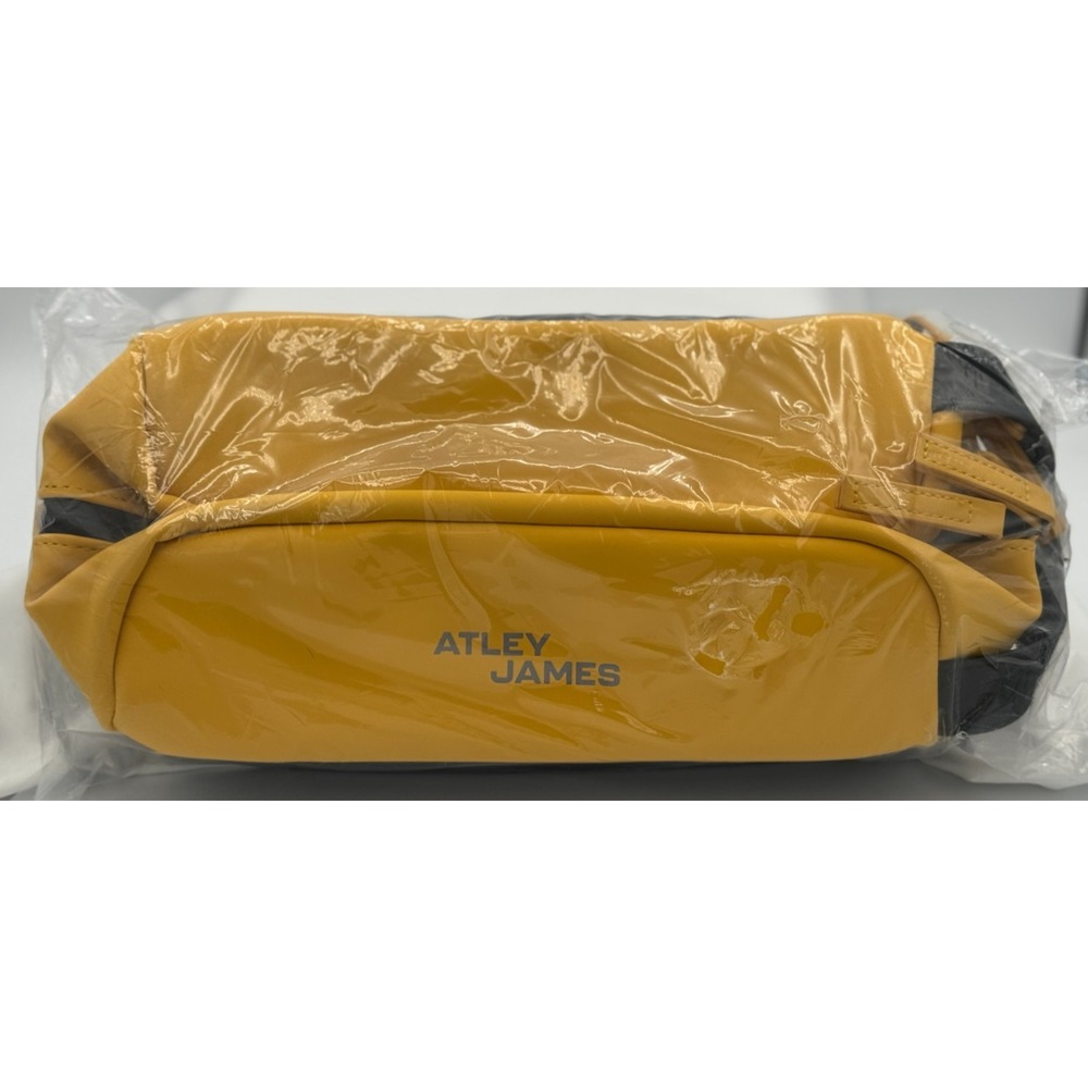 Atley James Travel and Toiletry Bag Yellow / Black - NEW Sealed 11" x 6"